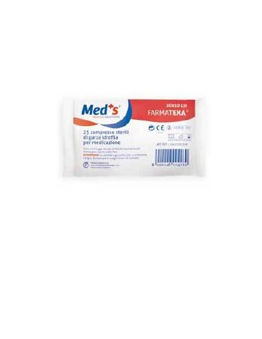 GARZA MEDS 12/8 10X10CM 25PZ