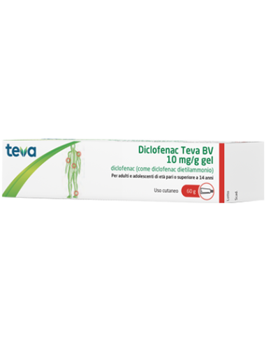 DICLOFENAC TEVA GEL 60G 10MG/G