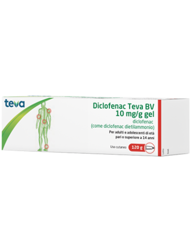 DICLOFENAC TEVA GEL120G 10MG/G