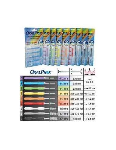 ORALPROX BLISTER 6PCS SIZE 8 BLACK