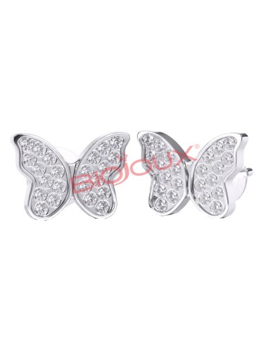 BJT979 BUTTERFLY SS EARRINGS