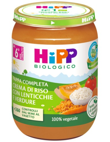 HIPP CREMA RISE LENTICCH VERD