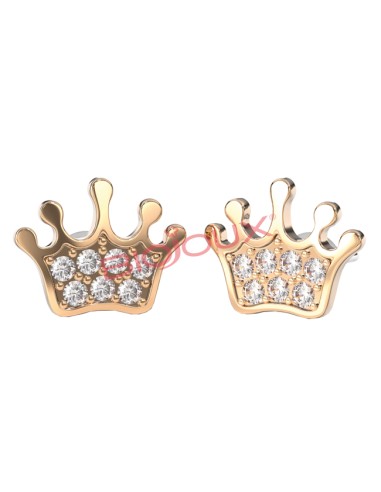 BJT707 EARRINGS BABY CROWN RG