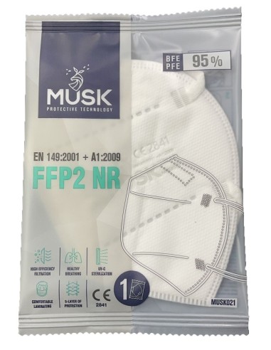 MUSK MASCHERINA FFP2 WHITE 1PZ